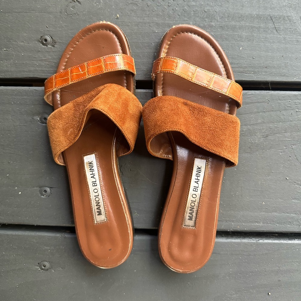 Manolo Blahnik Leather Sandals